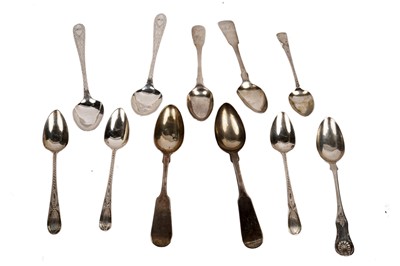 Lot 1614 - Miscellaneous silver spoons