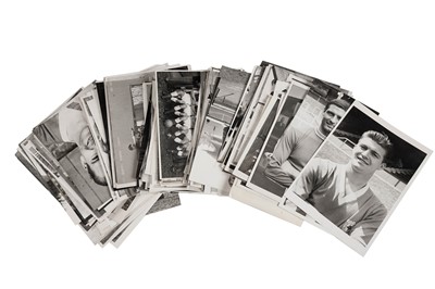Lot 1327 - Press Association football player black and white photographs