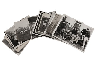Lot 1329 - Press Association football player black and white photographs relating to South Shields