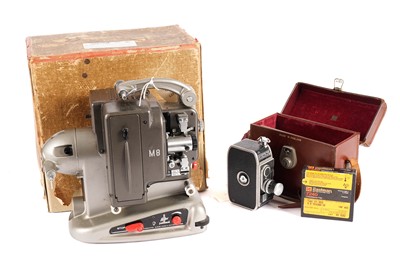 Lot 343 - A Bolex Paillard B8 cinecamera; and a Bolex projector