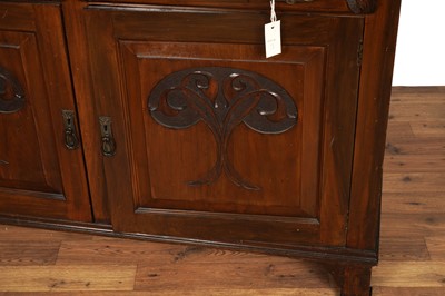 Lot 86 - An Edwardian mahogany art nouveau sideboard