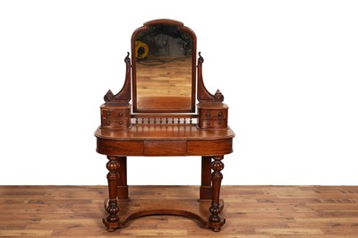 Lot 36 - A Victorian carved mahogany dressing table