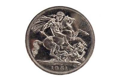 Lot 1300 - Victoria (1837-1901), Five Pounds, 1887; and Festival of Britain crown 1951