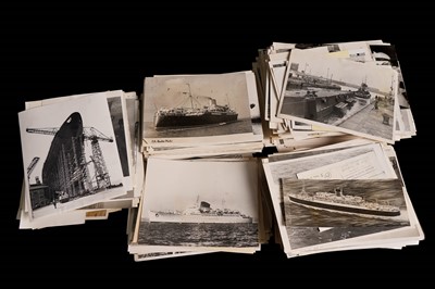 Lot 1339 - Press Association black and white photographs of ships