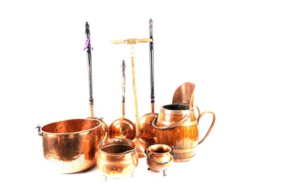 Lot 363 - A selection of 19th Century and later copper ware