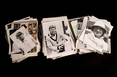 Lot 1345 - Press Association International and County Cricket black and white photographs