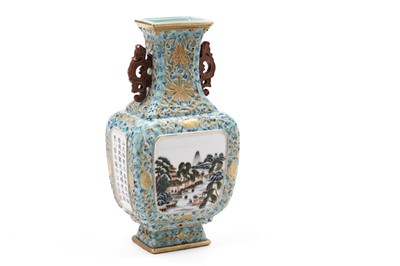 Lot 296 - A Chinese turquoise vase