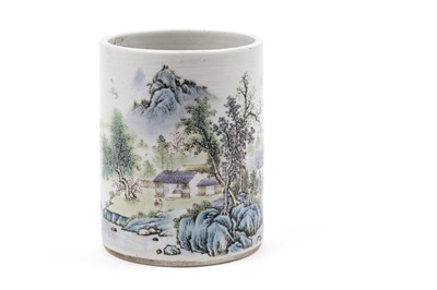 Lot 370 - A Chinese porcelain bitong