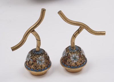 Lot 406 - A pair of Chinese cloisonne vases and covers