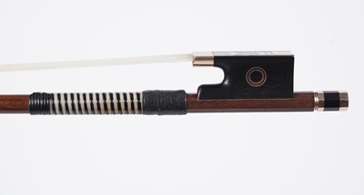 Lot 215 - A gold-mounted viola bow stamped 'Garner Wilson'