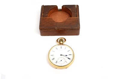 Lot 1049 - An 18ct yellow gold cased open faced pocket watch