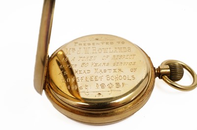 Lot 1049 - An 18ct yellow gold cased open faced pocket watch