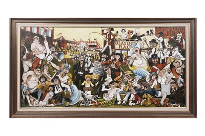 Lot 117 - Robert "Bob" Olley - The Blaydon Races | oil