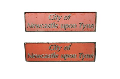 Lot 1466 - A pair of Newcastle locomotive name plates