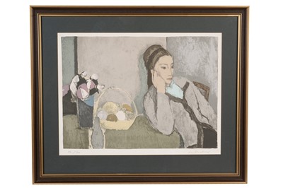 Lot 259 - Aldo Salvadori - Donna al Tavlino | signed limited edition lithograph