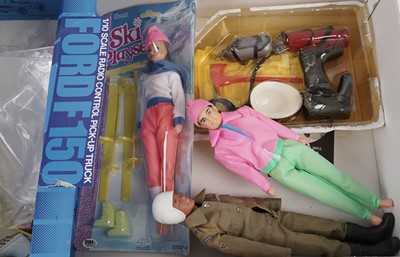 Lot 266 - An Aurora Comic Series Lone Ranger; and a selection of action figures and accessories