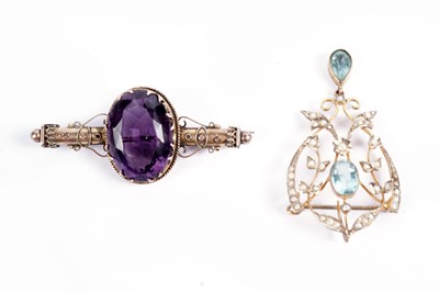 Lot 534 - A Victorian brooch; and another brooch