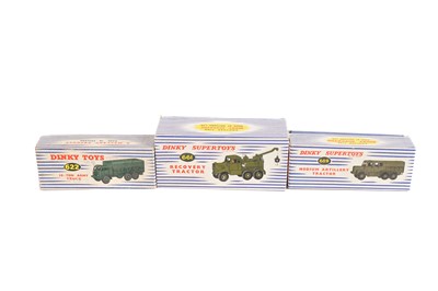 Lot 127 - Three Dinky Toys diecast military model vehicles