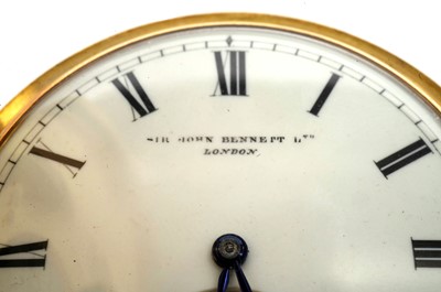 Lot 1004 - Sir John Bennett Ltd, London: an 18ct yellow gold cased half-hunter pocket watch