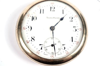 Lot 140 - A Victorian silver-cased pocket watch; and a Trenton-Record gold plated pocket watch