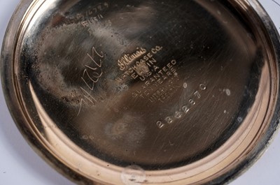 Lot 140 - A Victorian silver-cased pocket watch; and a Trenton-Record gold plated pocket watch