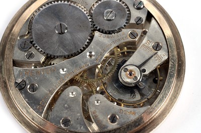 Lot 140 - A Victorian silver-cased pocket watch; and a Trenton-Record gold plated pocket watch