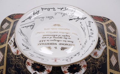 Lot 487 - A Commemorative Royal Crown Derby pattern 1128 basket, boxed