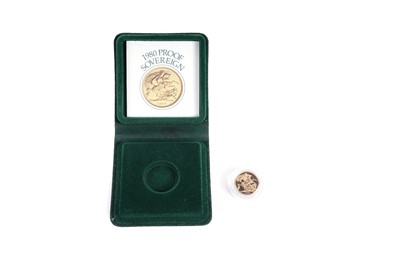 Lot 1236 - A Queen Elizabeth II gold proof sovereign, 1980