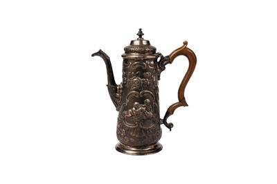 Lot 1430 - A George II silver North Country coffee pot: by William Beilby