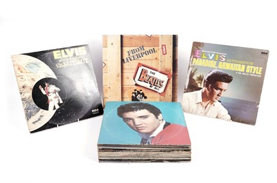 Lot 407 - A collectors' bundle of The Beatles and Elvis Presley LPs