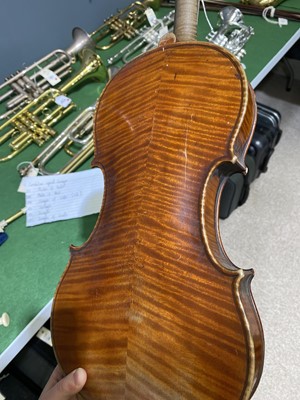 Lot 219 - A Continental violin labelled Collin Mezin