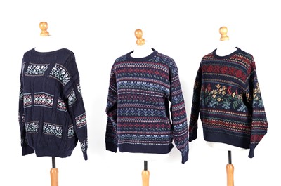 Lot 764 - Three 1980s Laura Ashley knitted wool jumpers