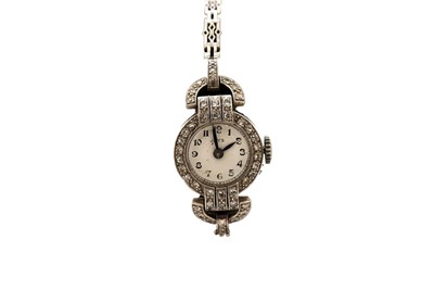 Lot 1050 - Jays: an Art Deco diamond cocktail watch