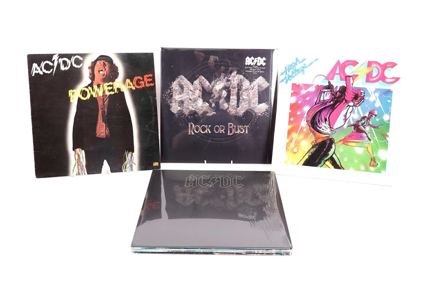 Lot 556 - AC/DC LPs and 12