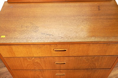 Lot 30 - Lebus: a mid-20th Century teak dressing table; and chest of drawers