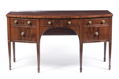 Lot 731 - A George III mahogany bow-fronted sideboard