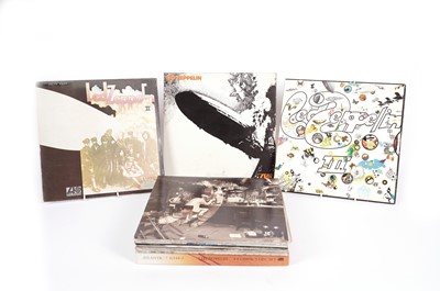 Lot 560 - Led Zeppelin LPs, CD Box Set,  and associated solo LPs