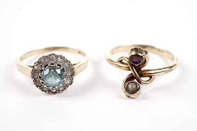 Lot 670 - Two gemstone rings