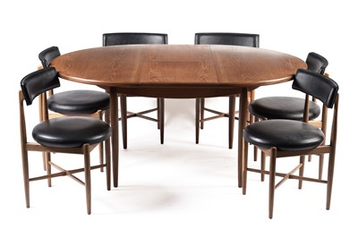 Lot 801 - A G-Plan ‘Fresco’ circular extending dining table; and six chairs