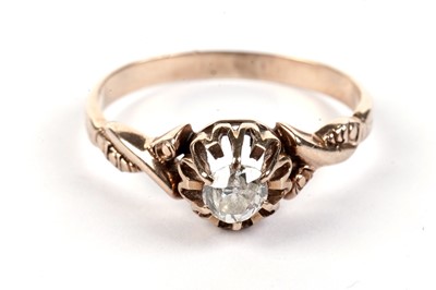 Lot 625 - An old cut diamond solitaire ring