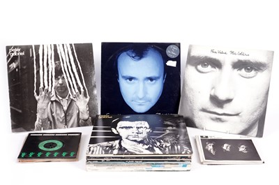 Lot 582 - A collectors' bundle of Genesis 7" singles, with associated solo LPs, 12" singles and 7" singles