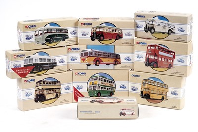 Lot 185 - A collection of Corgi Classics diecast model buses