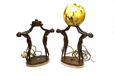 Lot 152 - A pair of 1930s Art Deco table lamps - with Haig Fund / Poppy Appeal interest