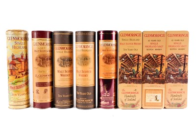 Lot 140 - Eight bottles of Glenmorangie single malt Scotch whisky