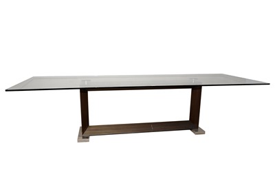 Lot 49 - A large contemporary ‘Cattelan Italia’ glass top dining table