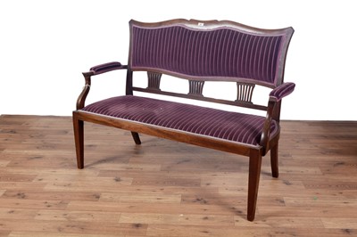 Lot 20 - An Edwardian mahogany settee