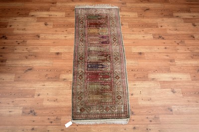 Lot 163 - A Turkish silk Caucasian rug