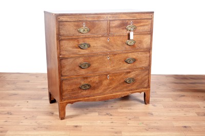 Lot 25 - A George III inlaid mahogany chest of drawers