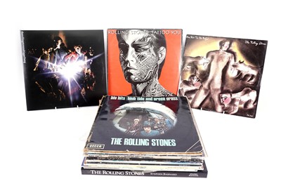 Lot 560 - Rolling Stones LPs, 12" singles, and a book