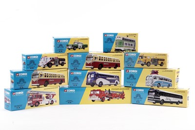 Lot 172 - A collection of Corgi Classics diecast emergency service and public transport vehicles